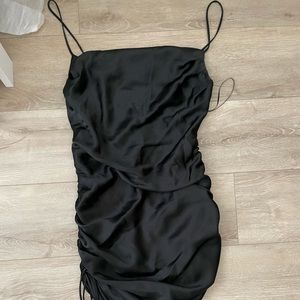 Zara small black satin dress